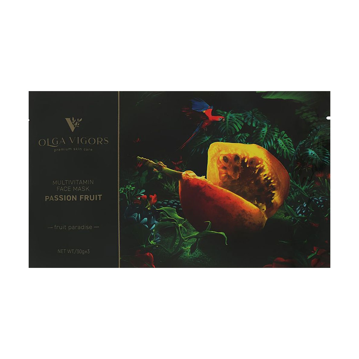 Мультивітамінна тканинна маска для обличчя Vigor Multivitamin Face Mask Маракуйя, 30 г